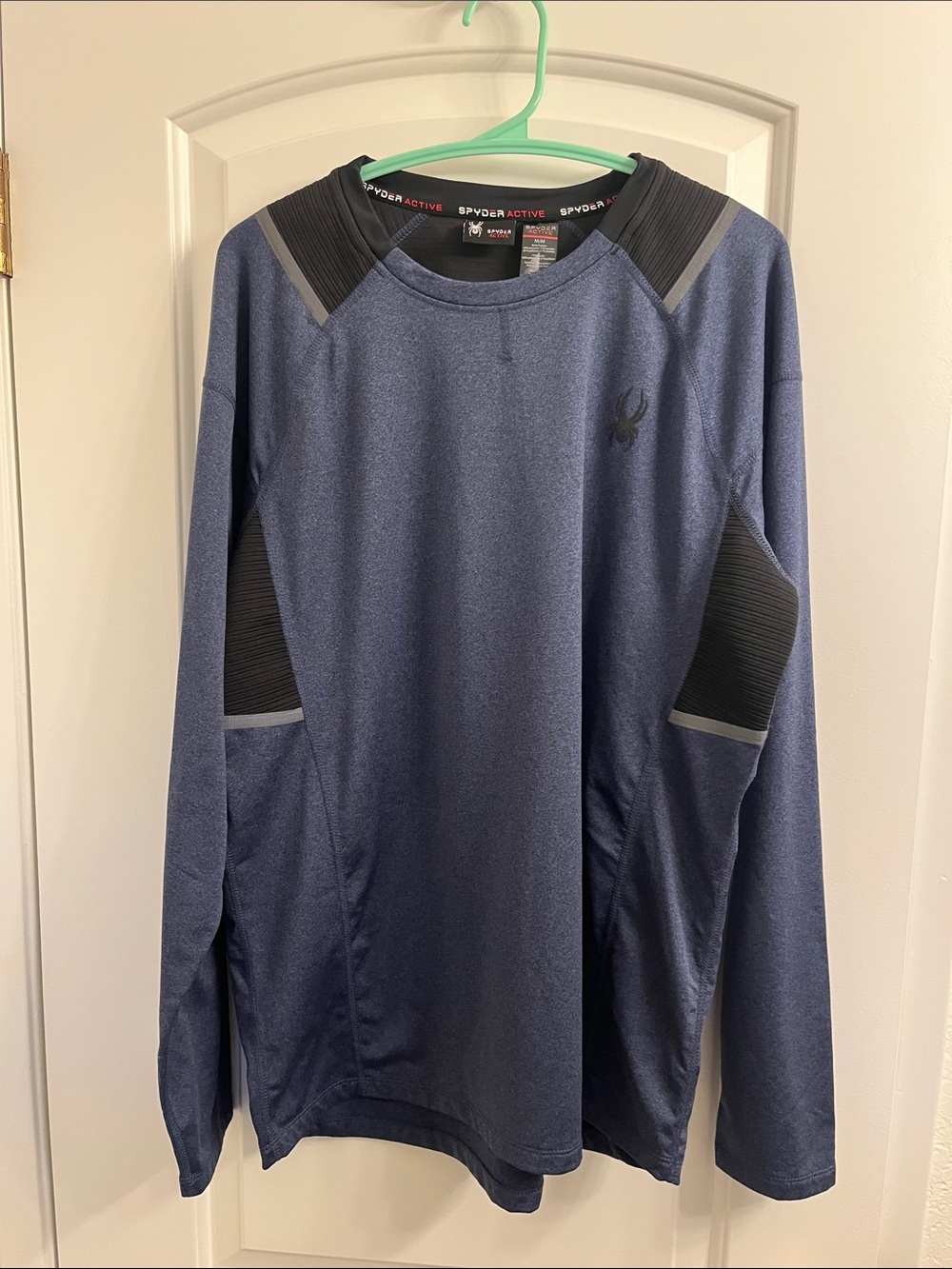 Spyder Navy Blue and Black Long Sleeve Performance Top